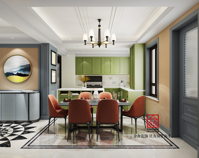 美式風格-榮盛華府185平米裝修效果圖