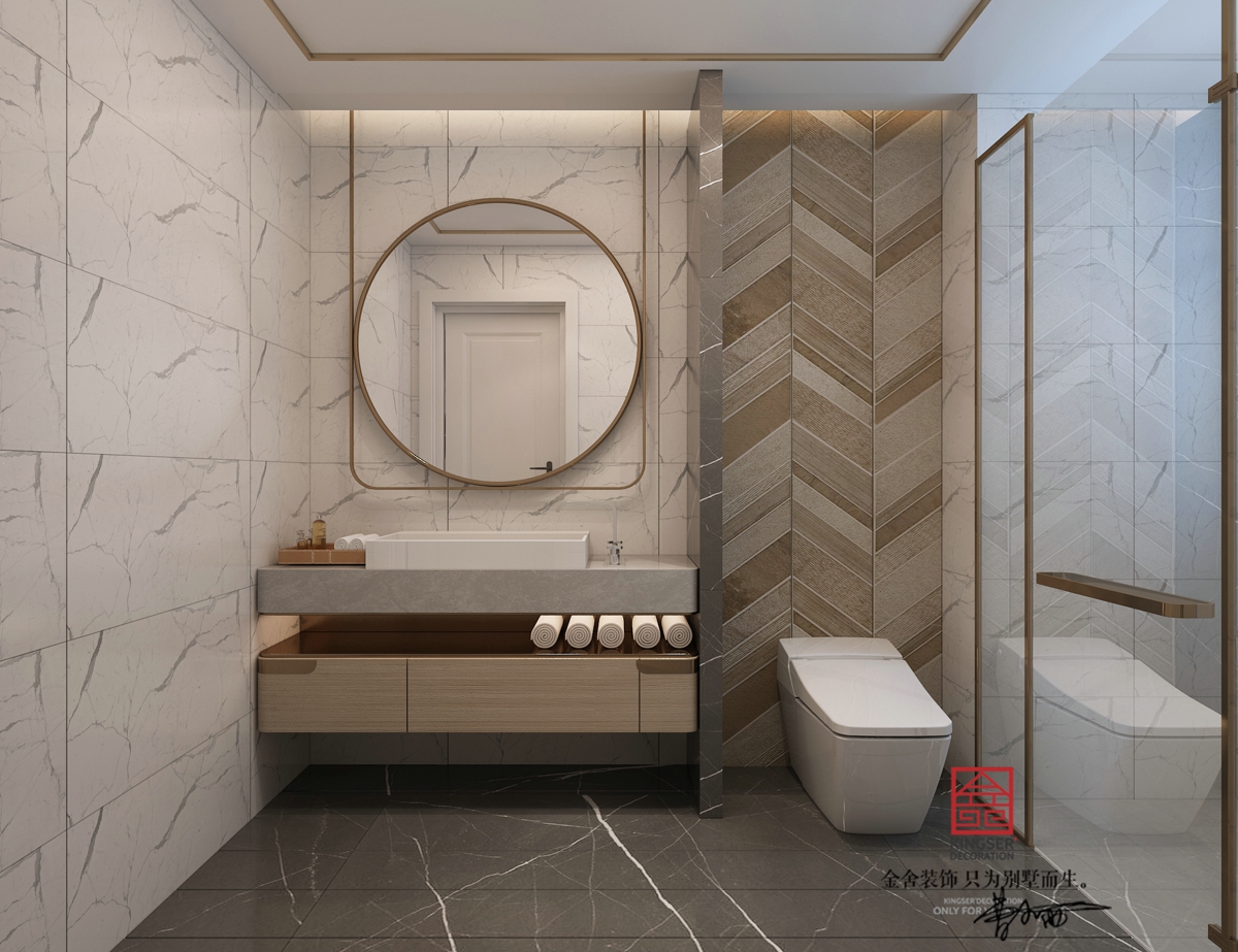 融創中心裝修-輕奢風格-衛生間