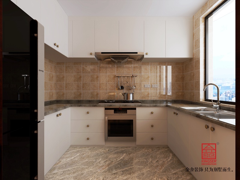 融創中心125平米-新中式裝修-廚房