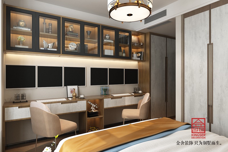 天山國(guó)賓壹號(hào)147平極簡(jiǎn)中式裝修效果圖