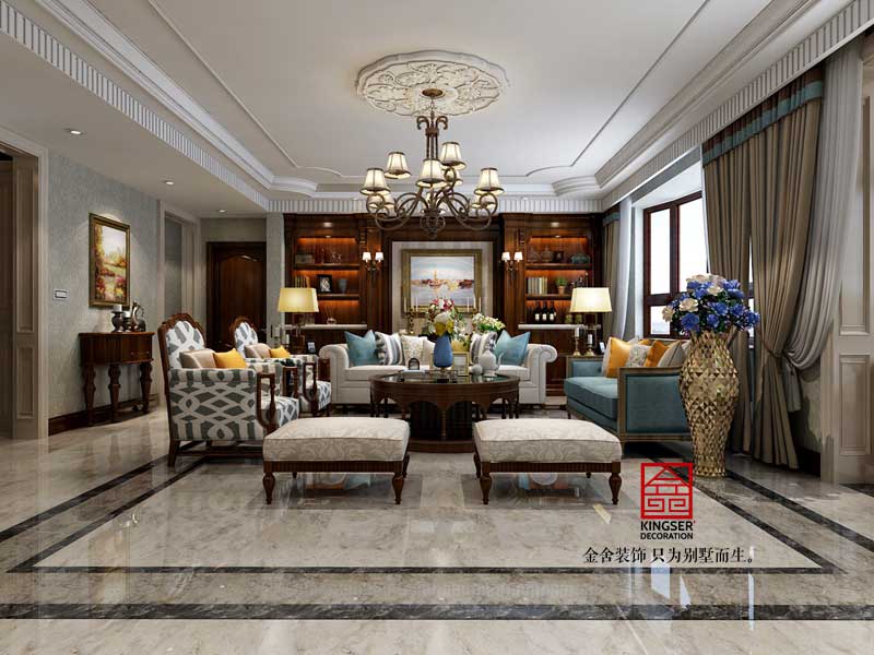 國賓壹號189平米歐式風格裝修效果圖