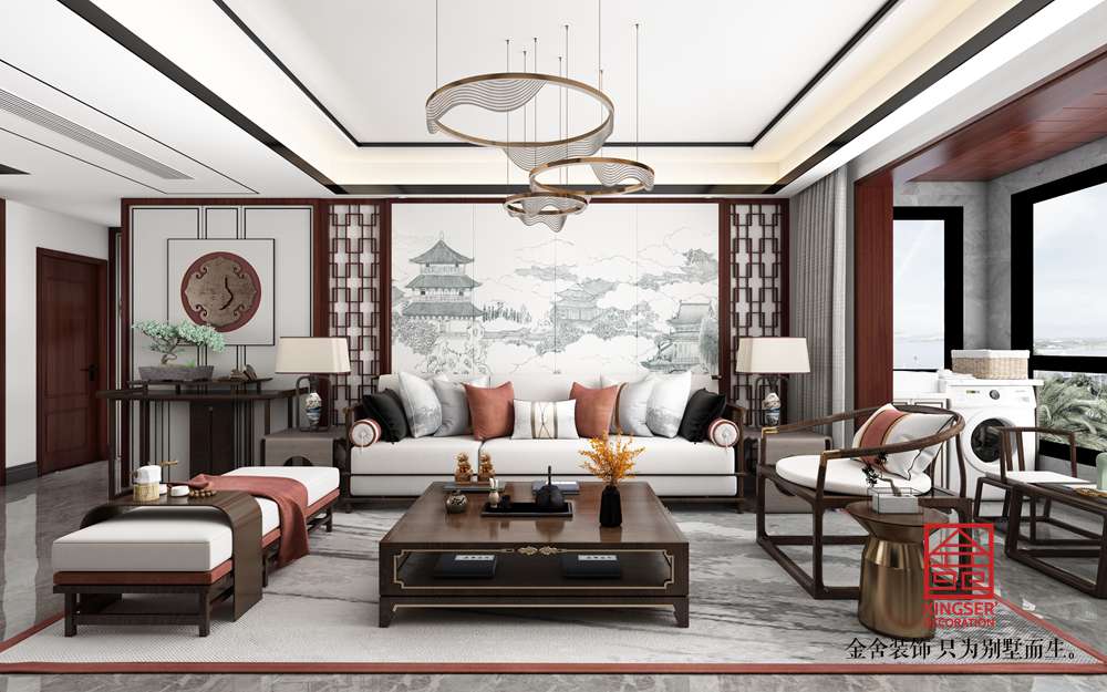 東城國際140平新中式風格裝修效果圖