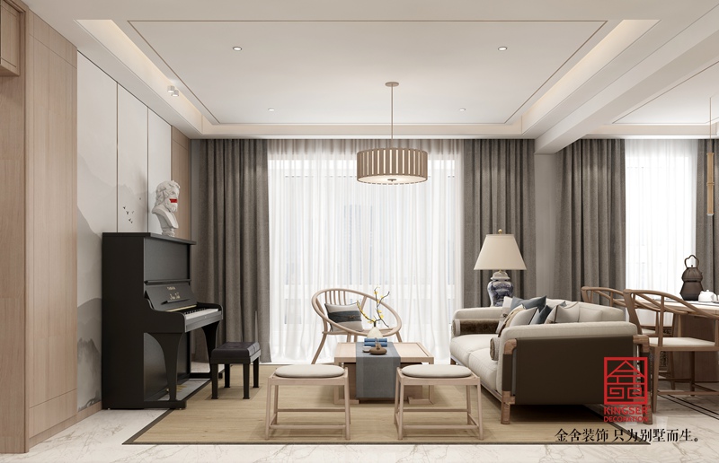 瀚林甲第145平米新中式風格裝修效果圖