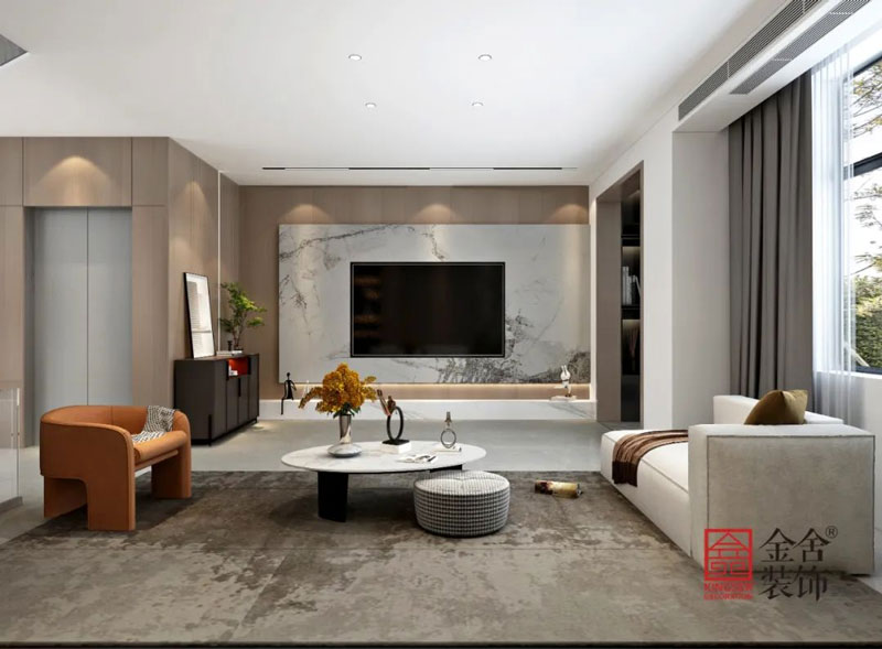 中央云著277㎡別墅裝修現代簡約效果圖