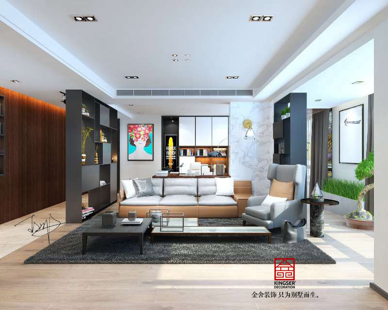 保利拉菲197平現(xiàn)代簡約風格效果圖