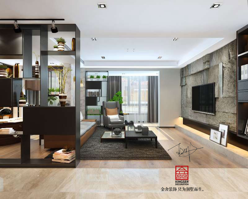 保利拉菲197平現(xiàn)代簡約風格效果圖