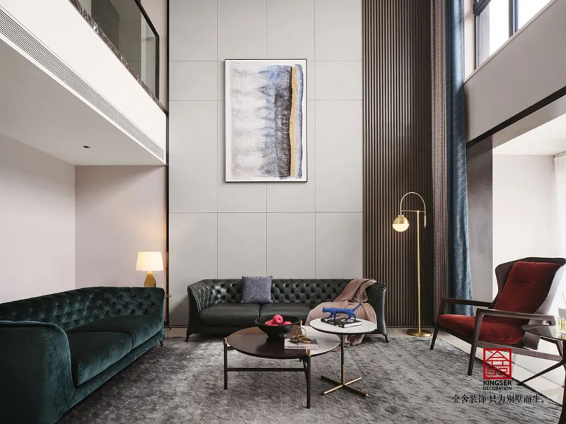 裕華壹號260㎡頂躍裝修現(xiàn)代輕奢實(shí)景圖