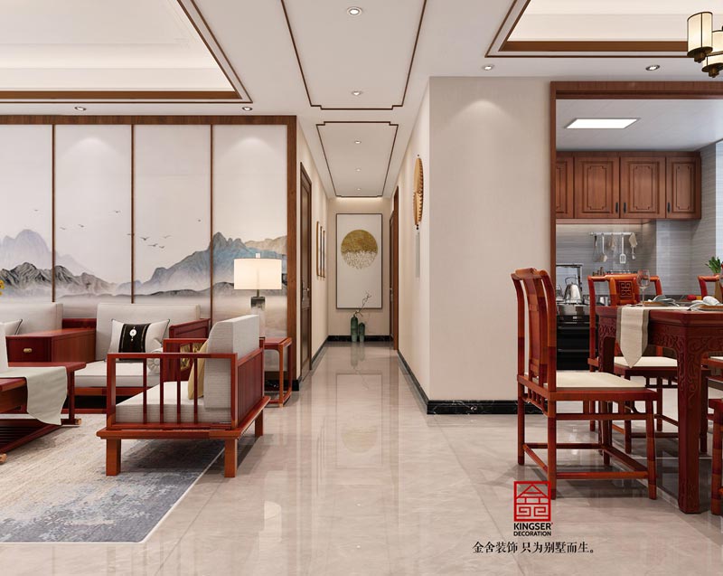 融創中心裝修125平米新中式風格效果圖