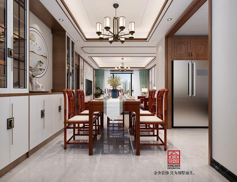融創中心裝修125平米新中式風格效果圖