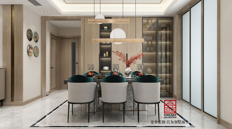 融創中心180平米新東方風格裝修效果圖