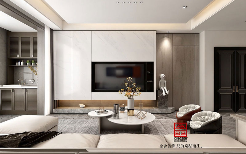 融創中心180㎡裝修效果圖-客廳