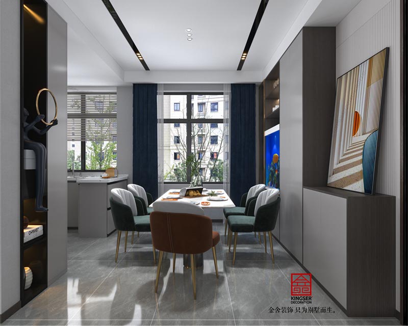 融創(chuàng)中心127平米現(xiàn)代輕奢風格裝修設計