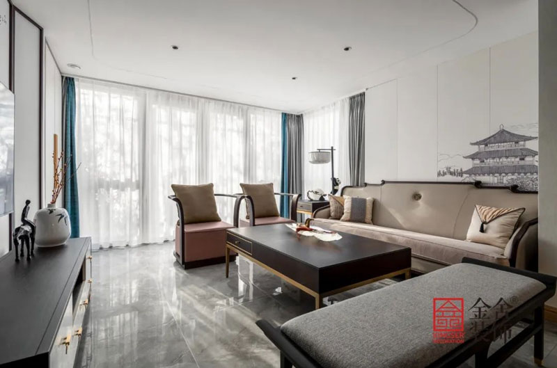 大者別墅裝修設計新中式風格實景圖