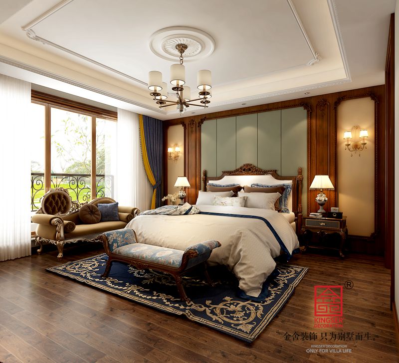 西山林語下疊裝修美式輕奢風格效果圖