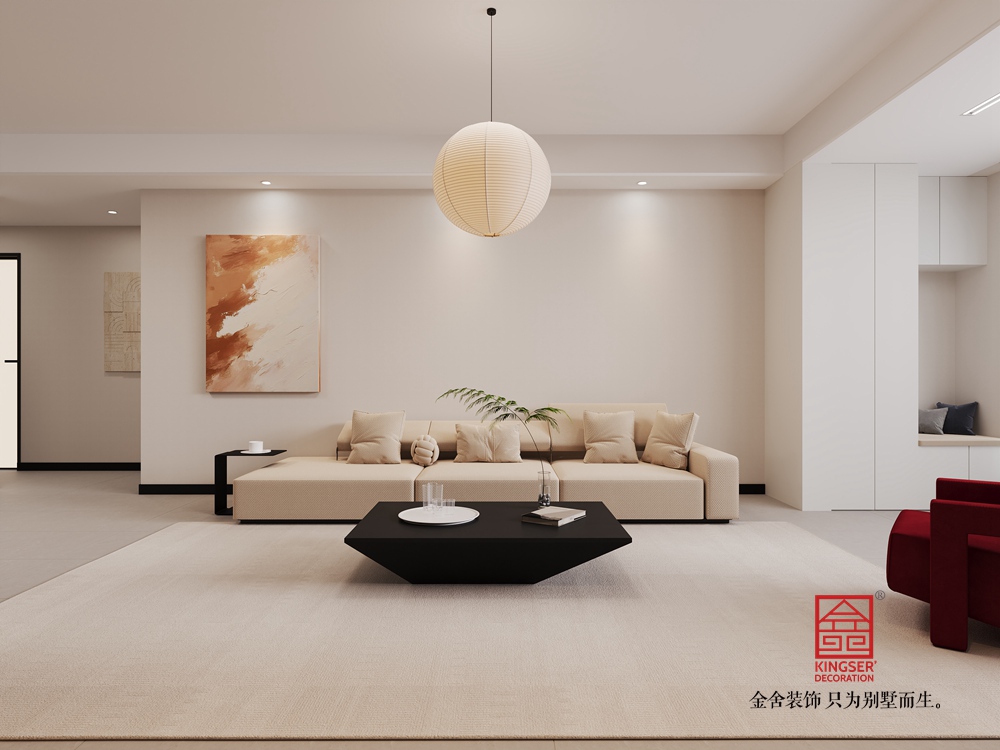 云歌朗樾132平米簡約風格裝修-客廳