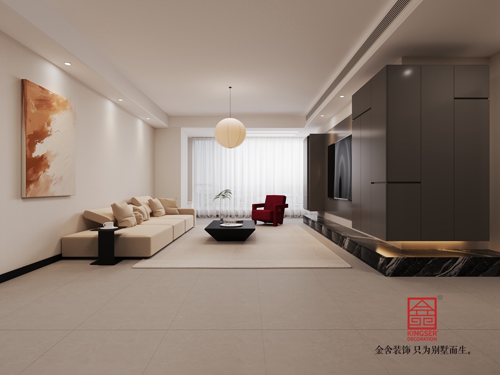 云歌朗樾132平米簡約風格裝修-客廳